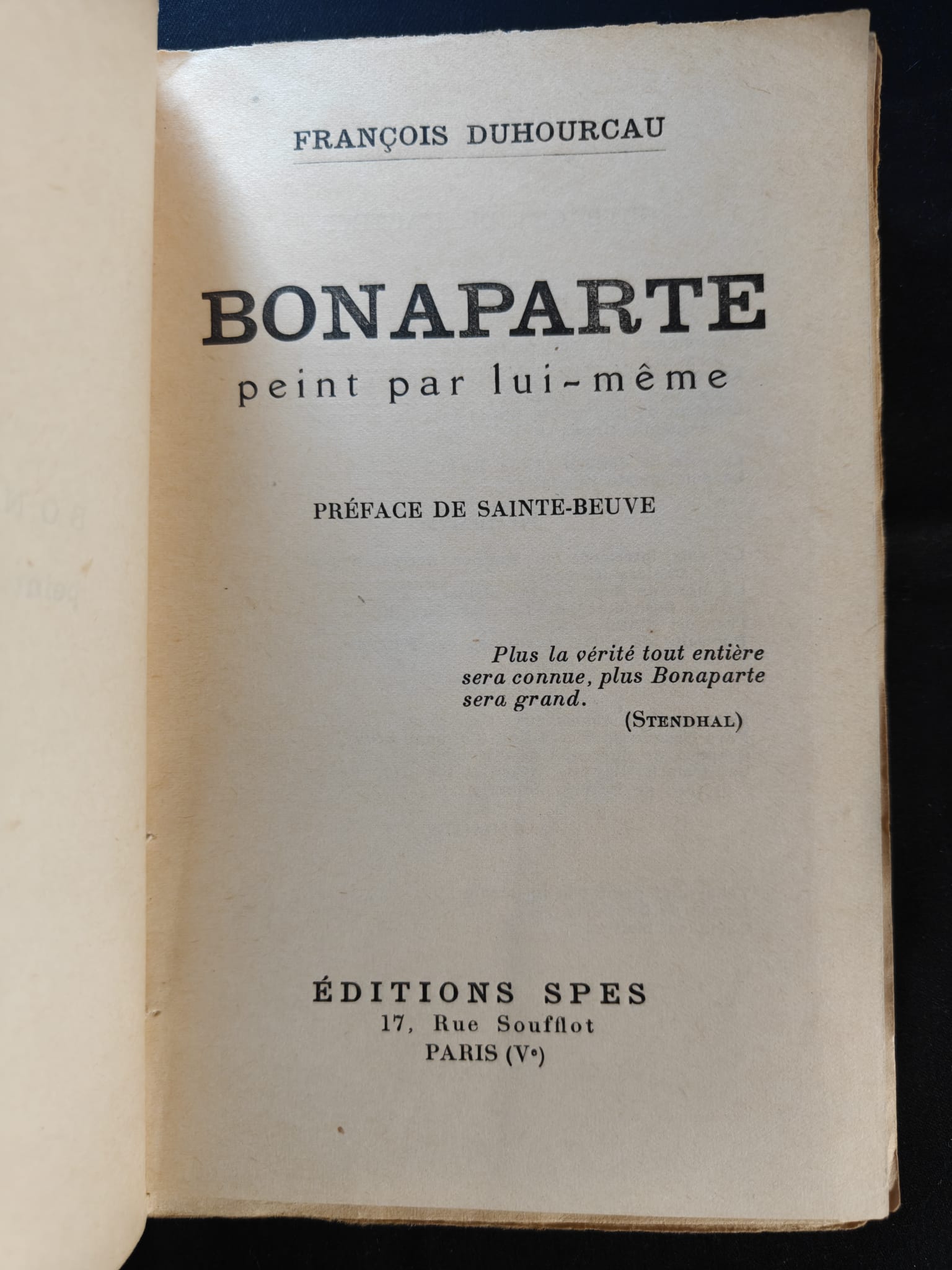 Bonaparte peint par lui-même - F. DUHOURCAU - 1937 - Hommage PÉTAIN – Image 4