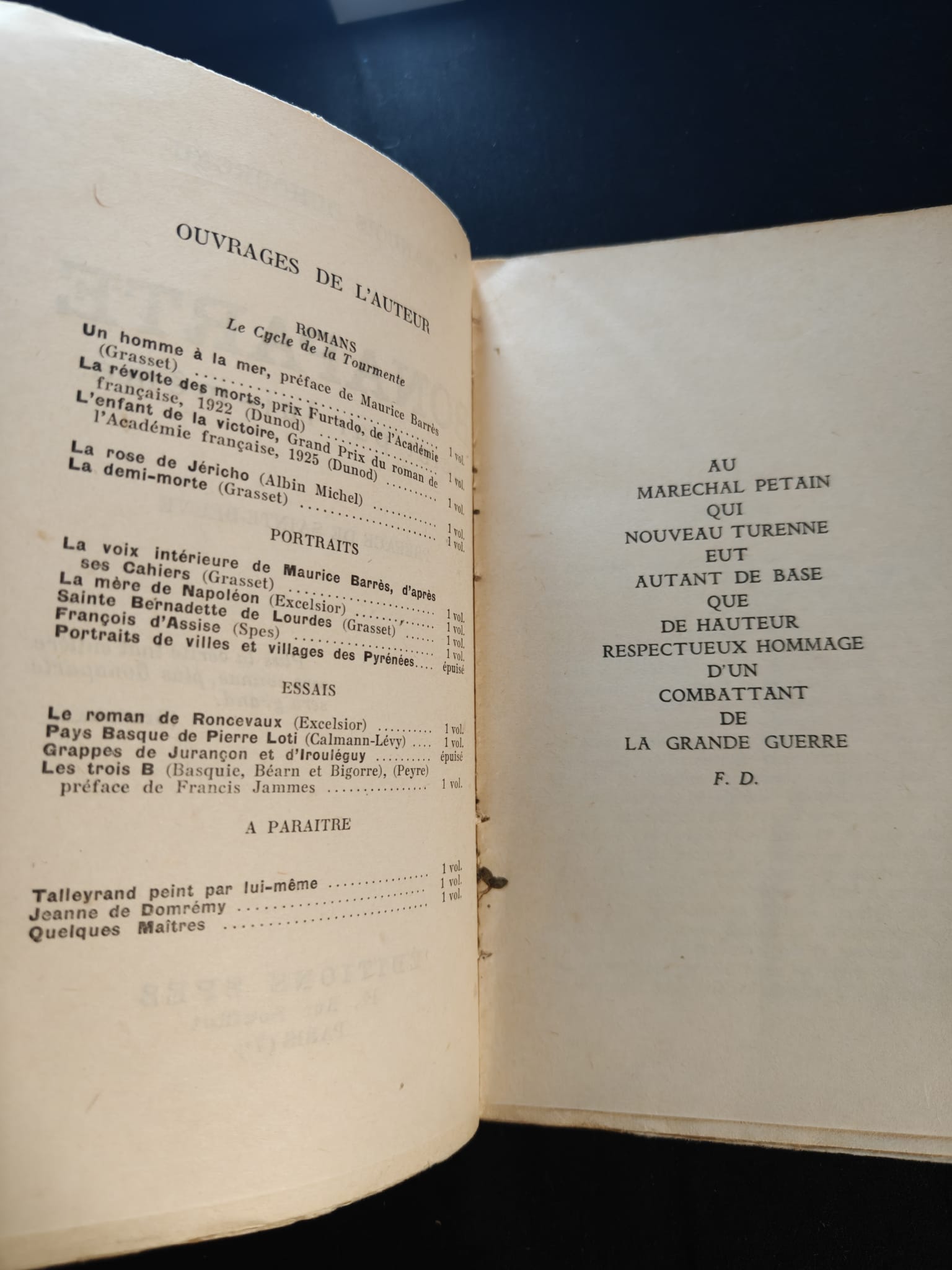 Bonaparte peint par lui-même - F. DUHOURCAU - 1937 - Hommage PÉTAIN – Image 5