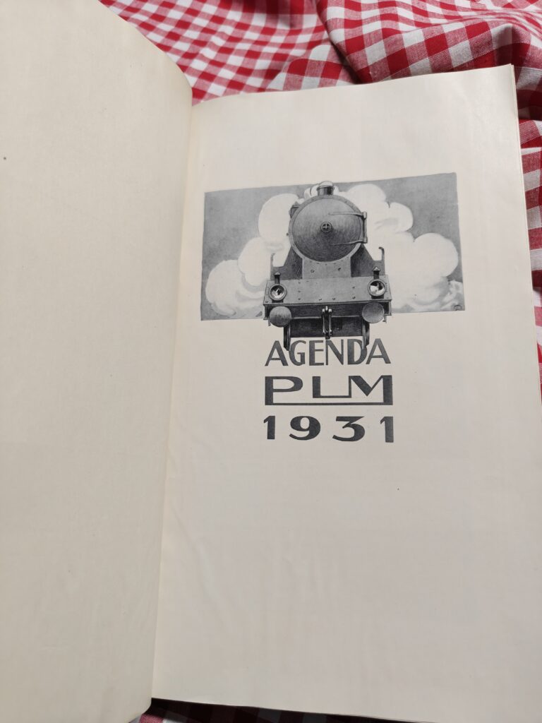 Agenda P.L.M. 1931 avec 12 cartes postales – Compagnie Paris Lyon Méditerranée