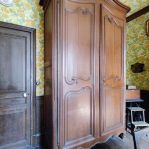 Armoire de mariage Louis XV XIXe - Hauteur 2m73 - Bois massif
