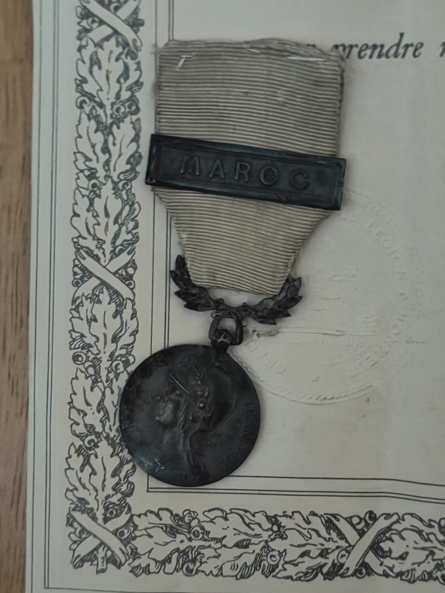 Ensemble de décorations militaires attribuées – Légion d'honneur – Médaille militaire – Maroc – Gustave Albert Thibault – Image 10
