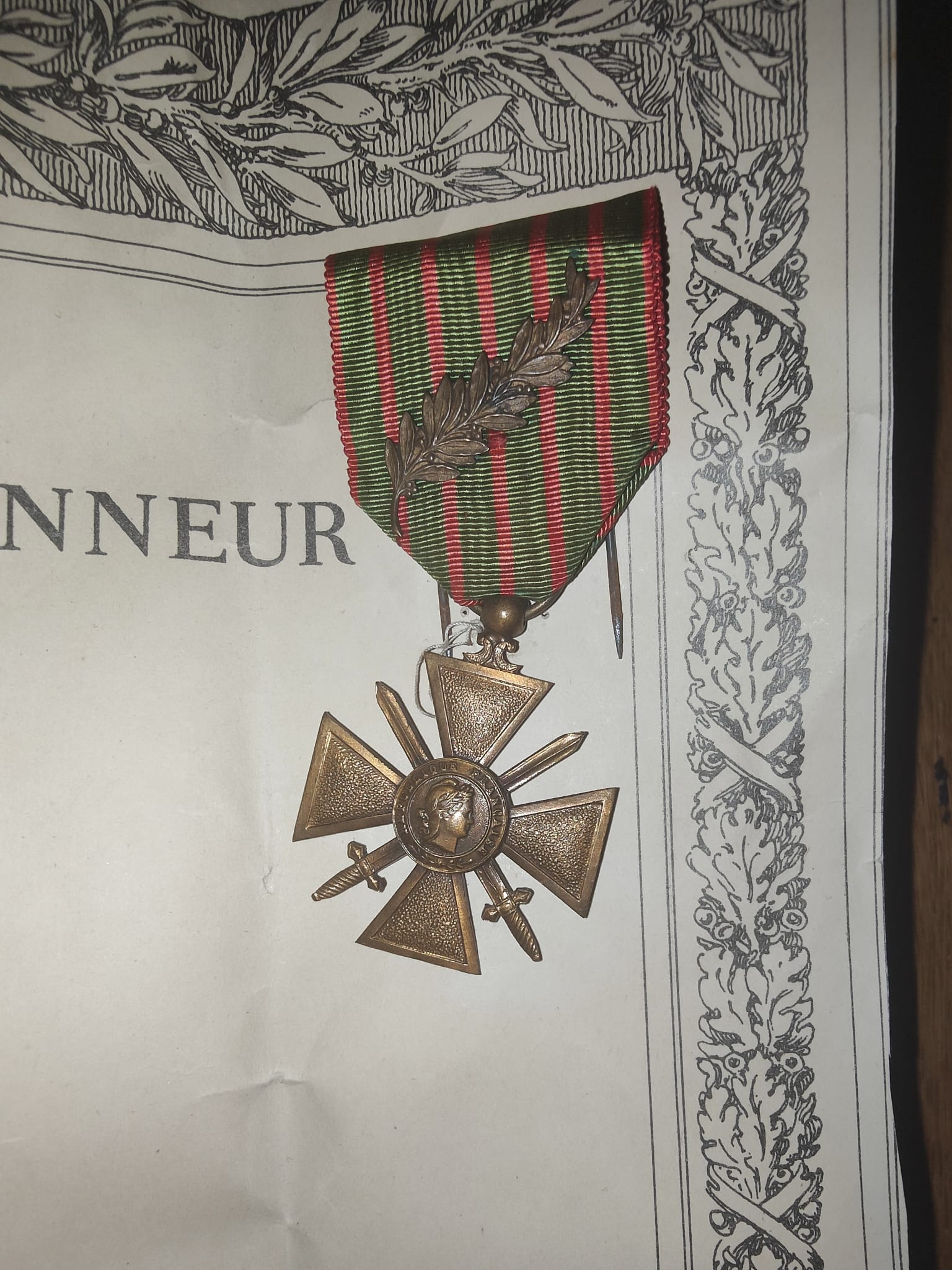 Ensemble de décorations militaires attribuées – Légion d'honneur – Médaille militaire – Maroc – Gustave Albert Thibault – Image 9