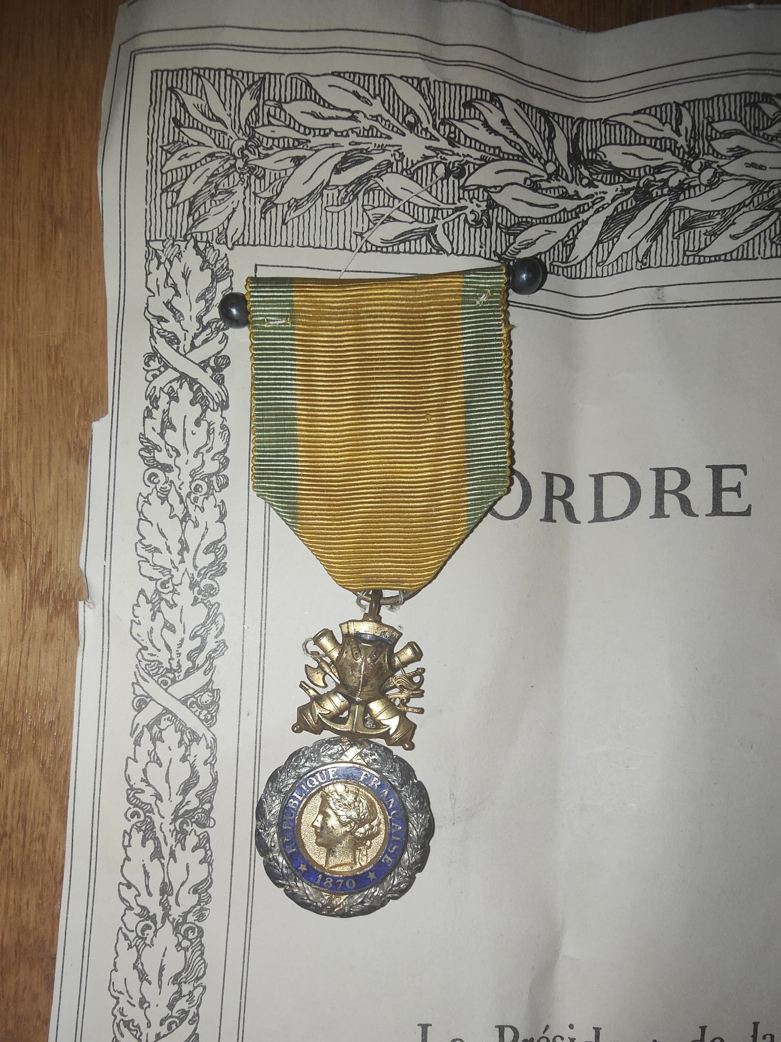Ensemble de décorations militaires attribuées – Légion d'honneur – Médaille militaire – Maroc – Gustave Albert Thibault – Image 5