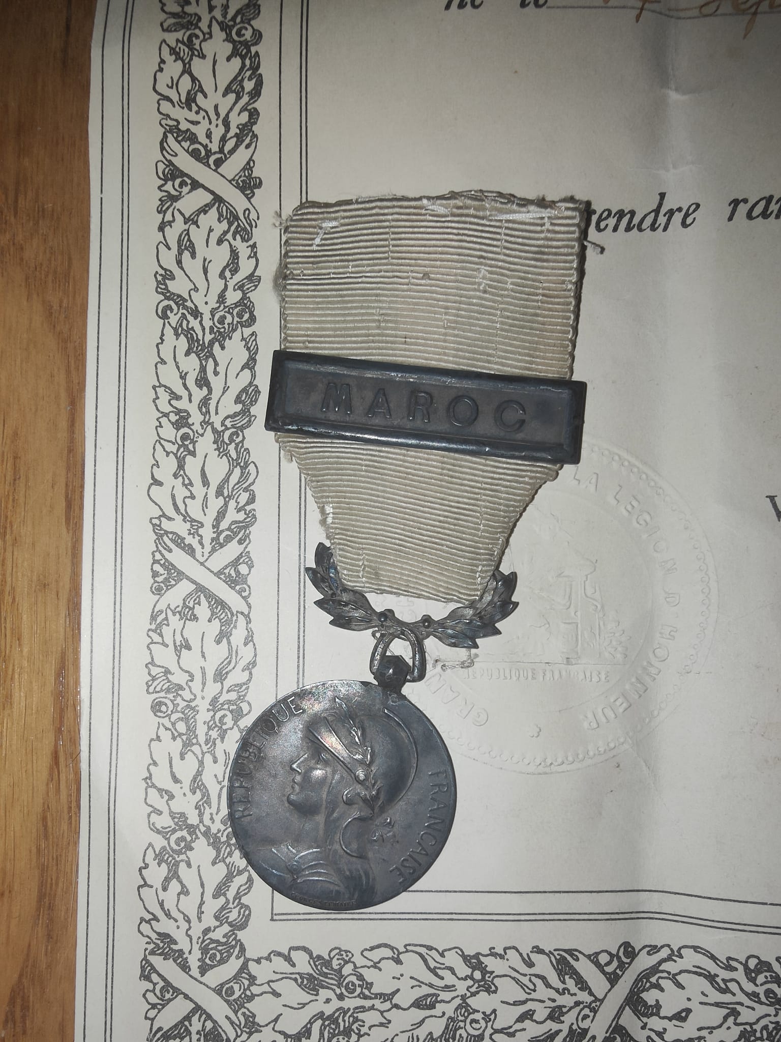 Ensemble de décorations militaires attribuées – Légion d'honneur – Médaille militaire – Maroc – Gustave Albert Thibault – Image 6
