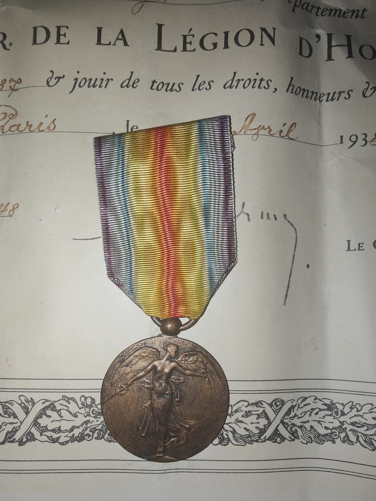 Ensemble de décorations militaires attribuées – Légion d'honneur – Médaille militaire – Maroc – Gustave Albert Thibault – Image 7