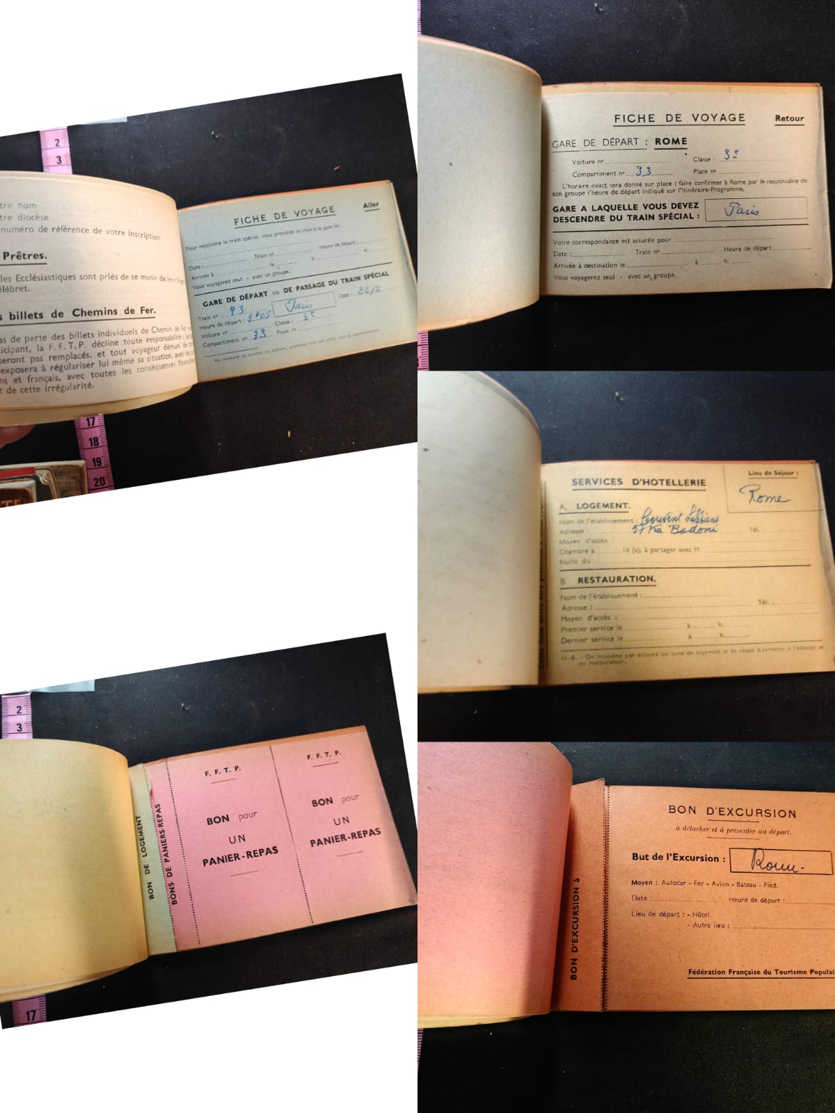 Lot 1 complet de pèlerinage à Rome – Année Sainte 1950 – Documents d'origine – Image 2
