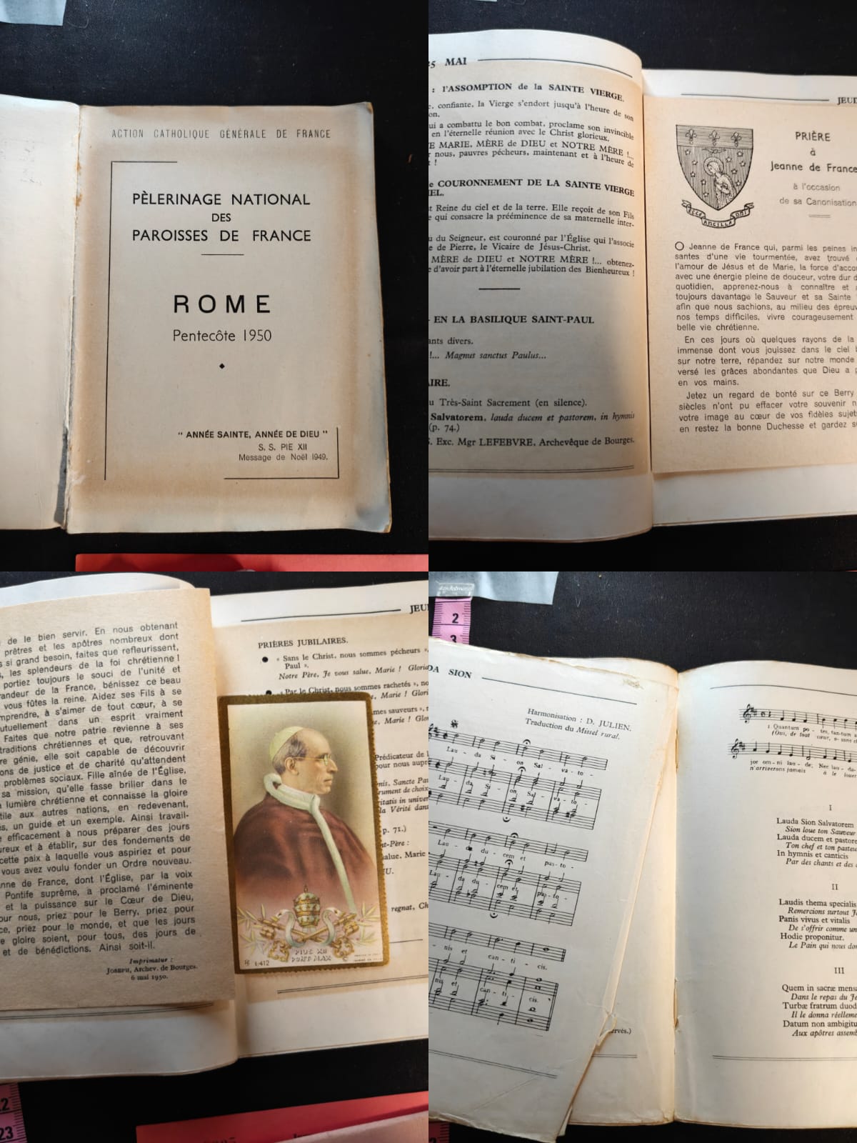 Lot 1 complet de pèlerinage à Rome – Année Sainte 1950 – Documents d'origine – Image 7