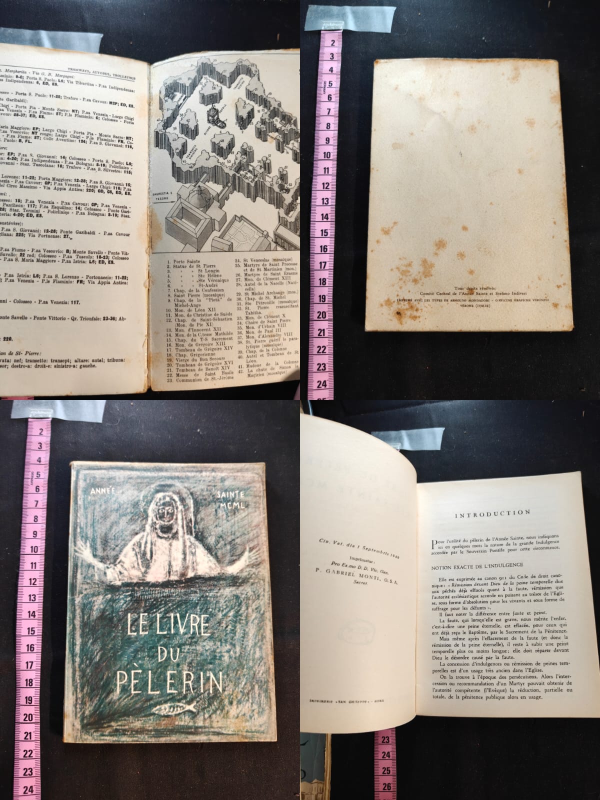 Lot 1 complet de pèlerinage à Rome – Année Sainte 1950 – Documents d'origine – Image 9