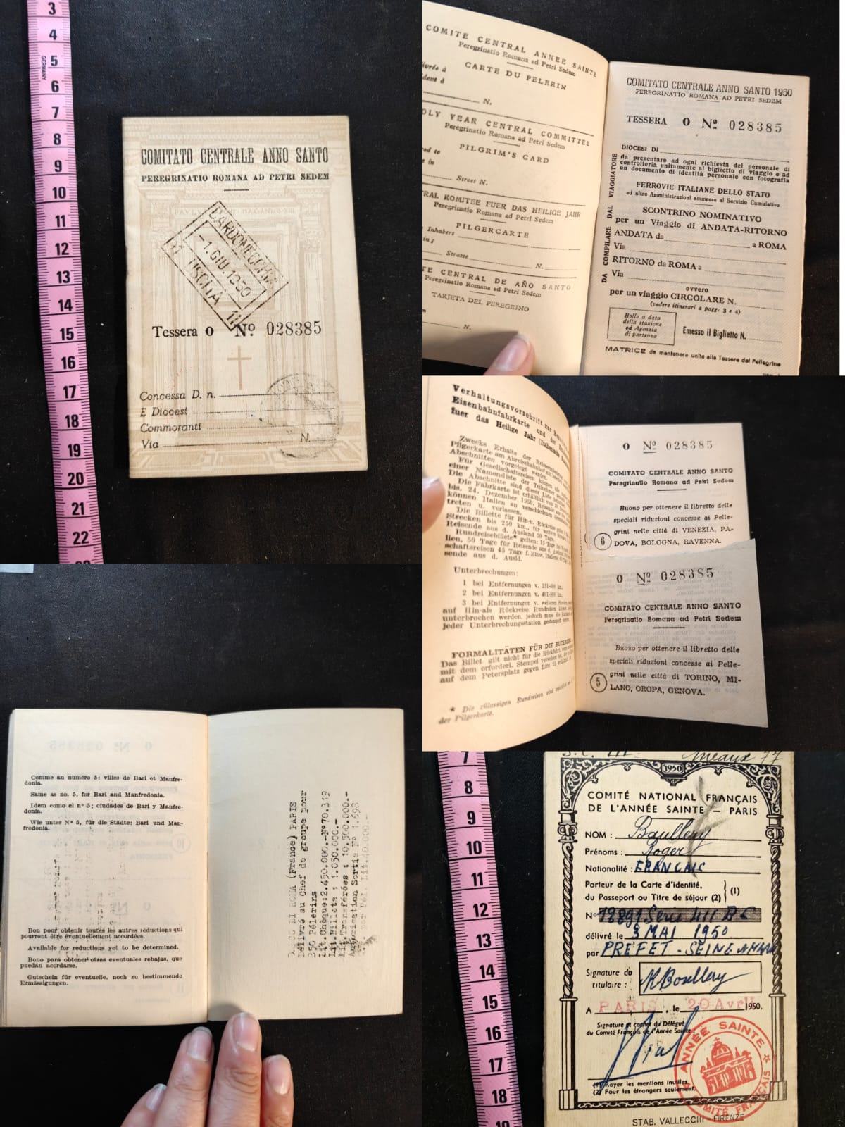 Lot 1 complet de pèlerinage à Rome – Année Sainte 1950 – Documents d'origine – Image 10