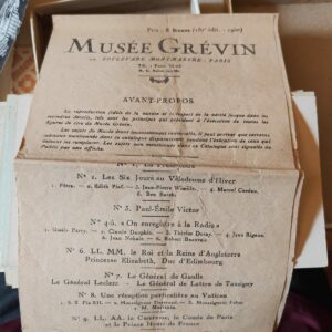 Présentation Musée Grévin - 1960